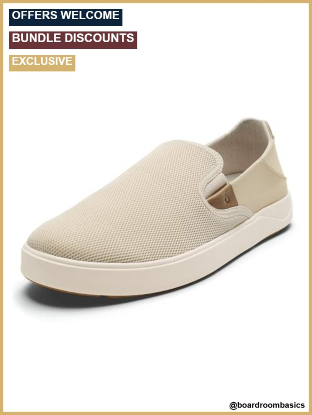 Men's Slip-On Fashion Sneakers with Leather Accents